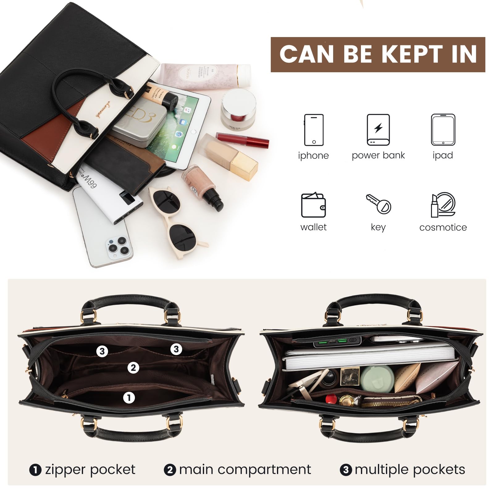 Foto 5 pulgar | Bolso Tipo Cartera Lovevook, Bolso De Mano, Piel Negra - Venta Internacional.