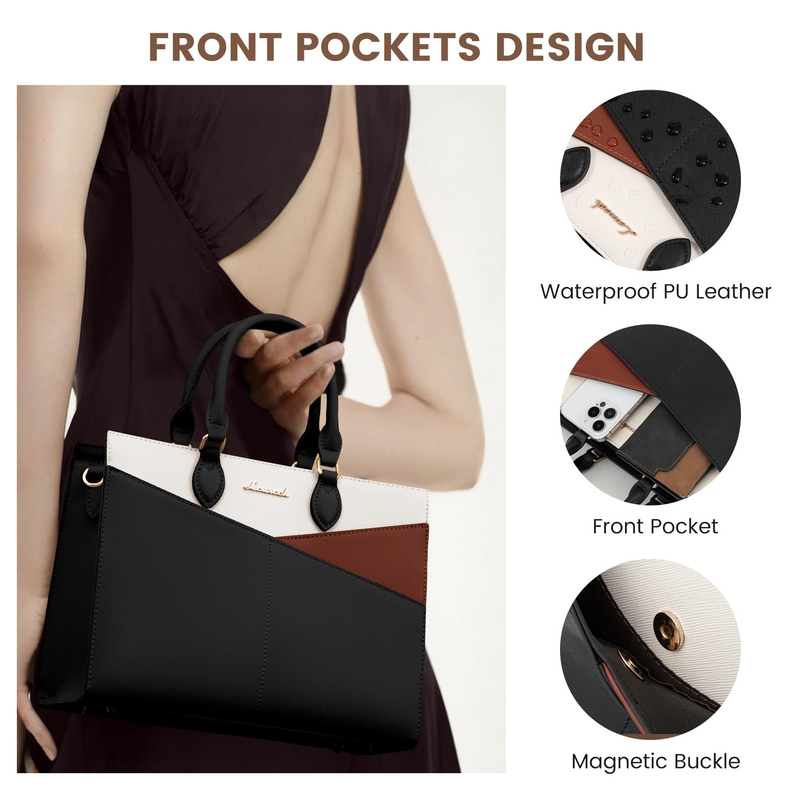 Foto 6 pulgar | Bolso Tipo Cartera Lovevook, Bolso De Mano, Piel Negra - Venta Internacional.
