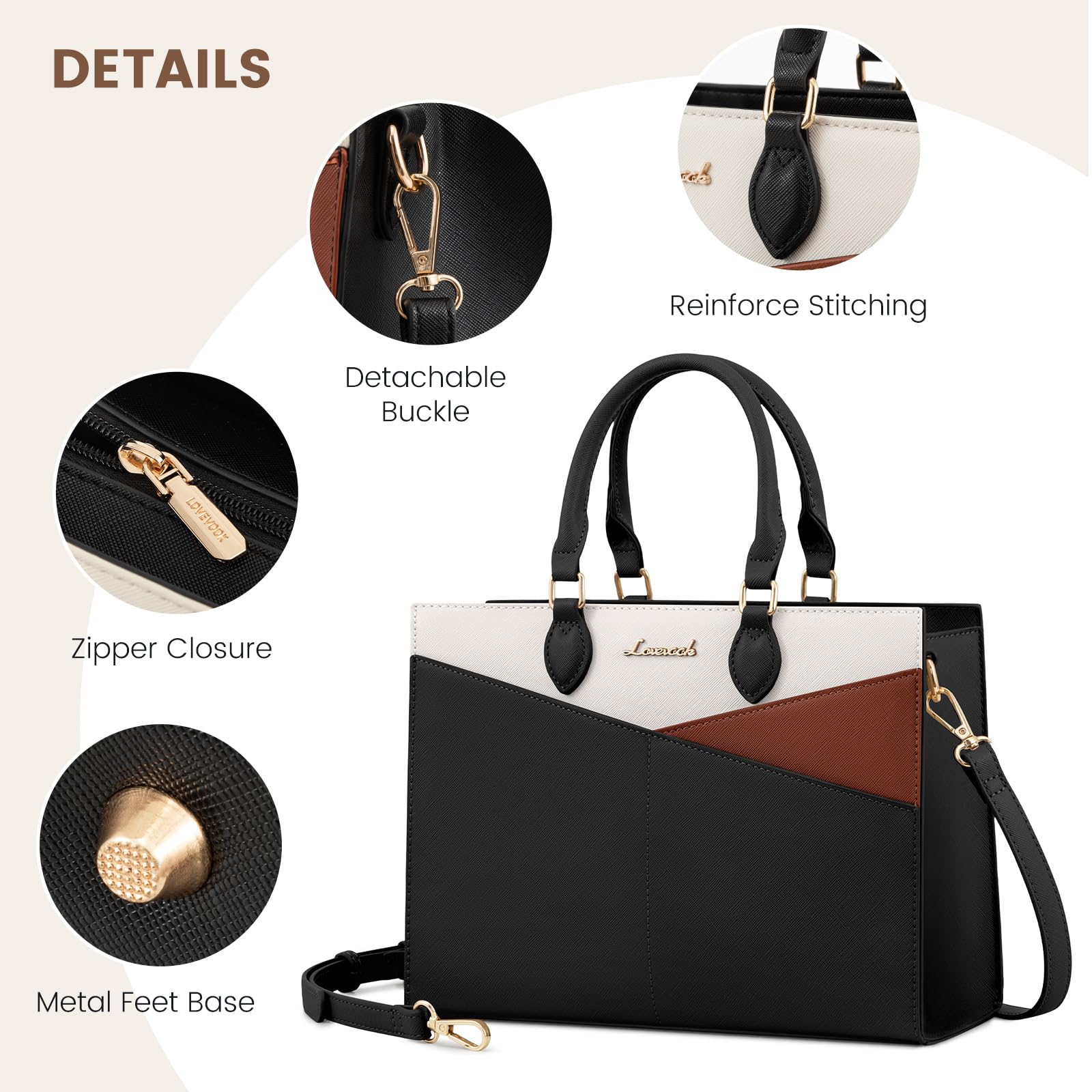 Foto 7 | Bolso Tipo Cartera Lovevook, Bolso De Mano, Piel Negra - Venta Internacional.