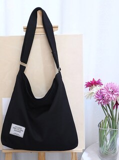 Foto 3 | Bolso De Hombro Covelin Retro Canvas Para Mujer Negro - Venta Internacional.