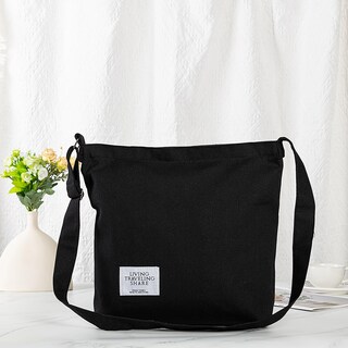 Foto 4 | Bolso De Hombro Covelin Retro Canvas Para Mujer Negro - Venta Internacional.
