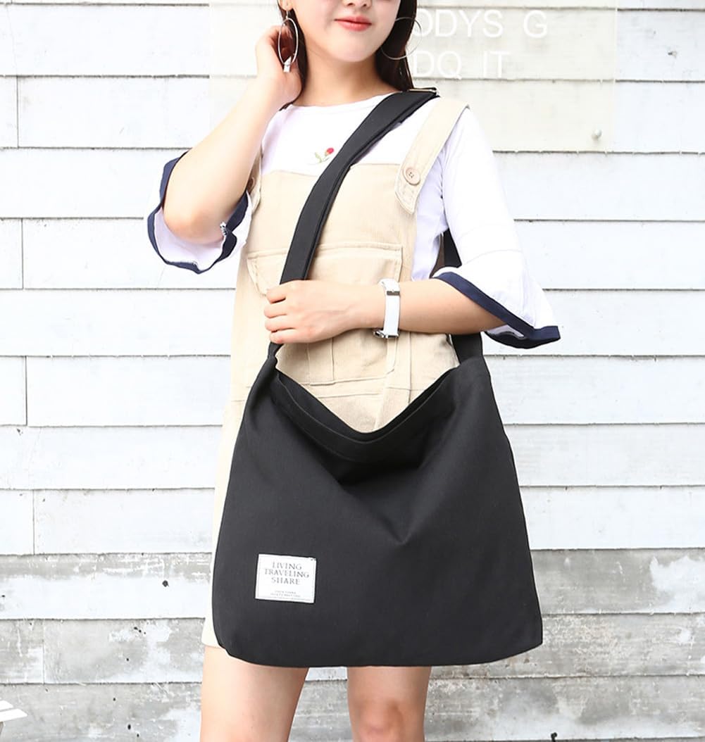 Foto 7 pulgar | Bolso De Hombro Covelin Retro Canvas Para Mujer Negro - Venta Internacional.