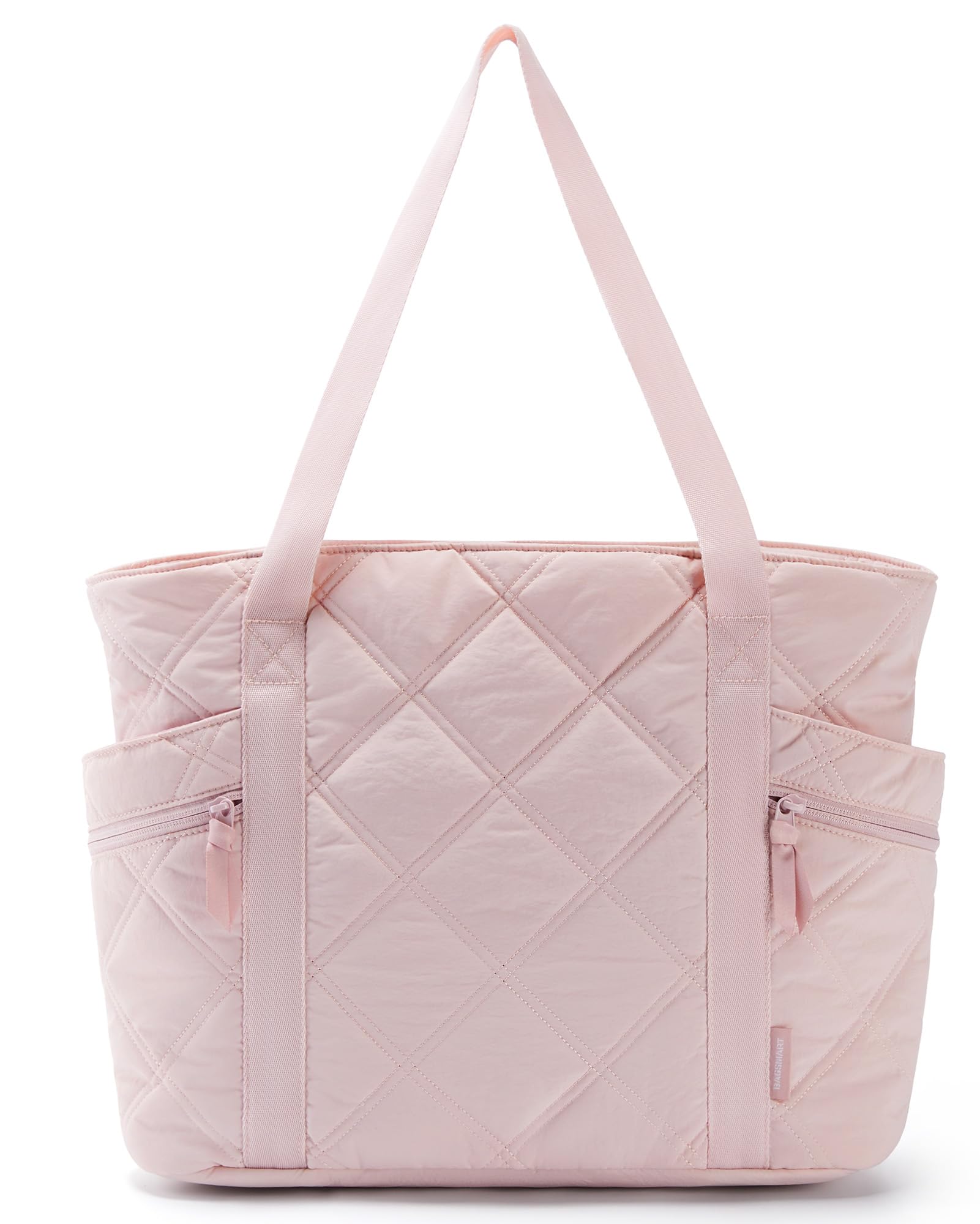Bolsa De Mano Bagsmart Puffer Carry On Tote 24 L Para Mujer, Color Rosa - Venta Internacional.