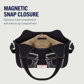Foto 6 | Bolso Tipo Cartera True Religion Para Mujer, Poliéster Y Algodón, Color Negro - Venta Internacional.