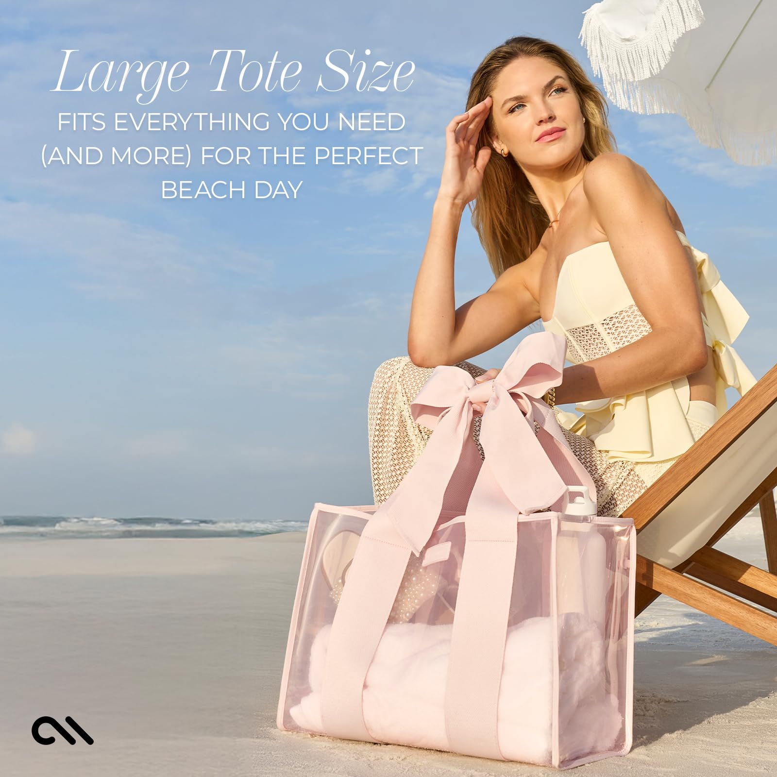 Foto 5 pulgar | Beach Tote Case-mate Con Lazo Rosa Impermeable Para Mujer, Talla Grande - Venta Internacional.