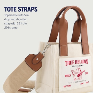 Foto 4 | Bolsa De Lona Natural True Religion Mini Travel Para Mujer - Venta Internacional.