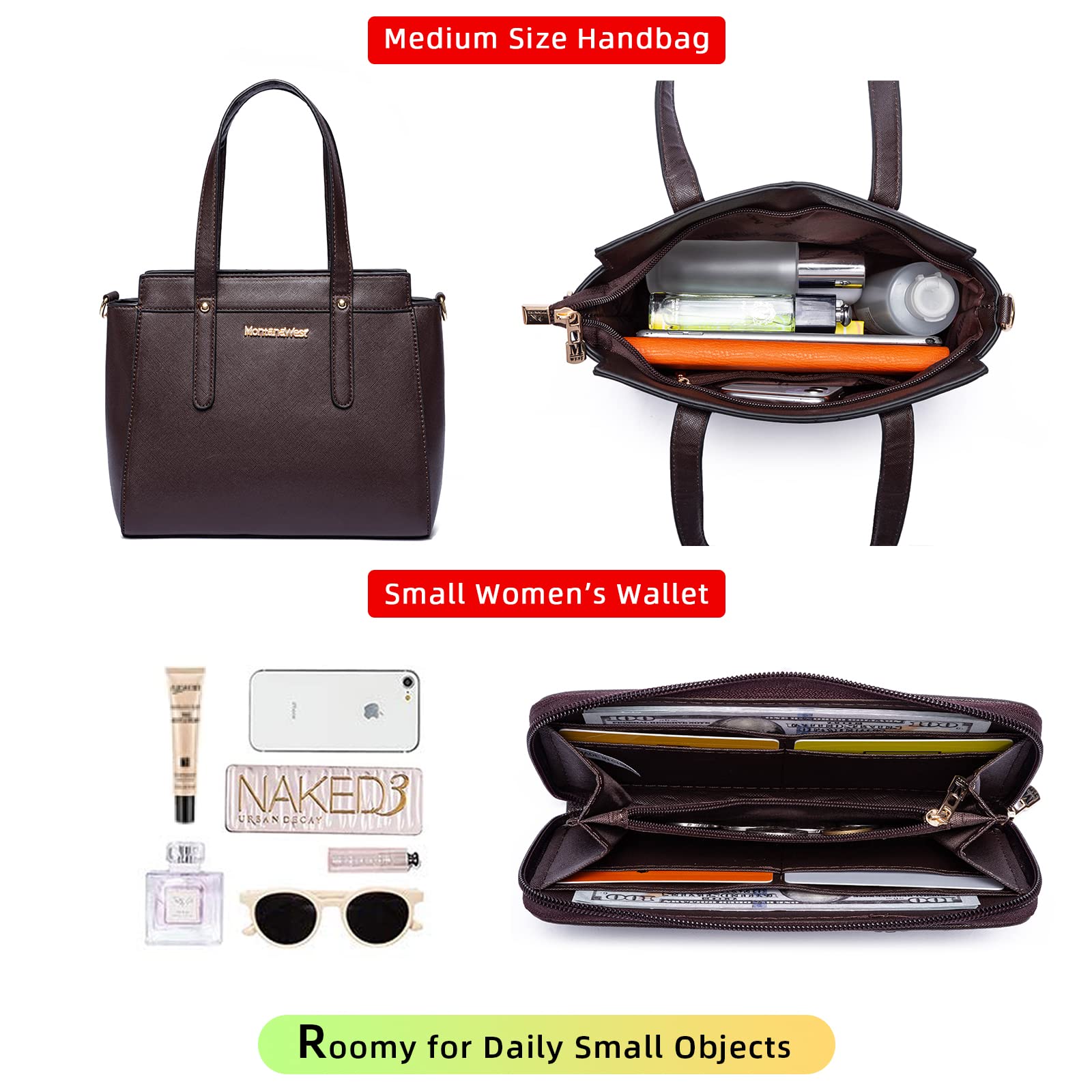 Foto 6 pulgar | Set De Monedero Montana West, Bolso Tipo Cartera De Piel Para Mujer - Venta Internacional.