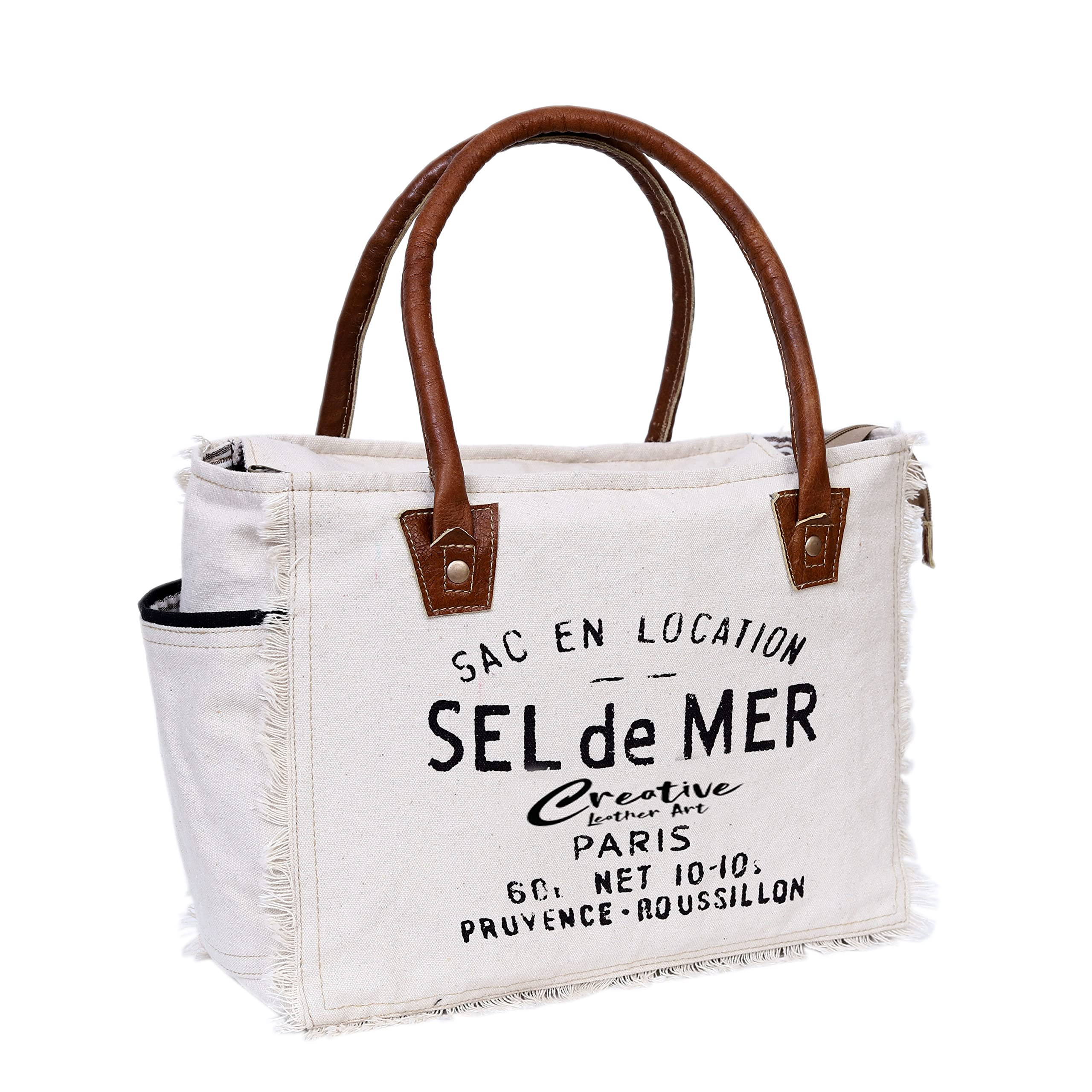 Foto 2 pulgar | Bolso Hobo Creative Leather Art Sel De Mer, Lona Para Mujer - Venta Internacional.