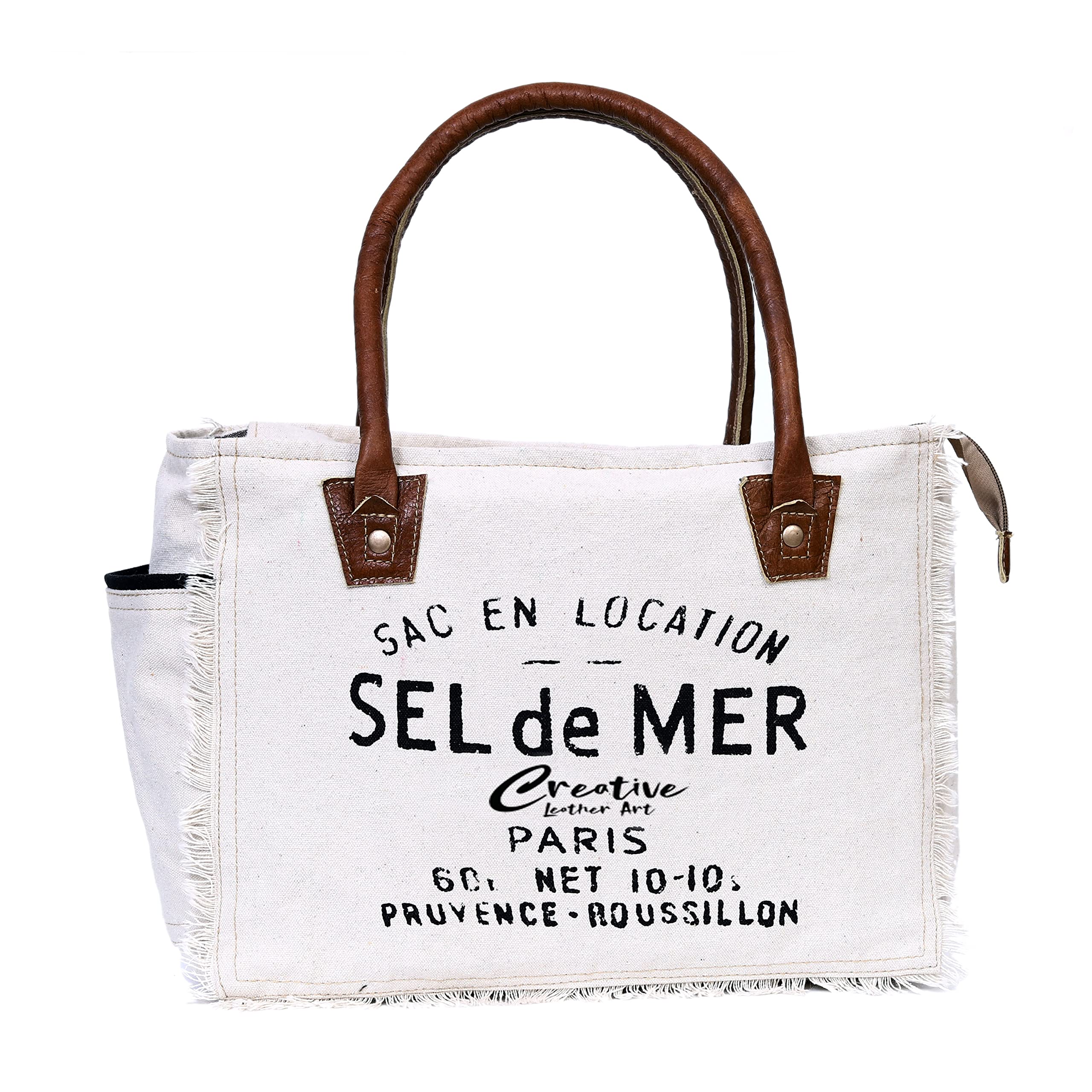 Foto 2 | Bolso Hobo Creative Leather Art Sel De Mer, Lona Para Mujer - Venta Internacional.