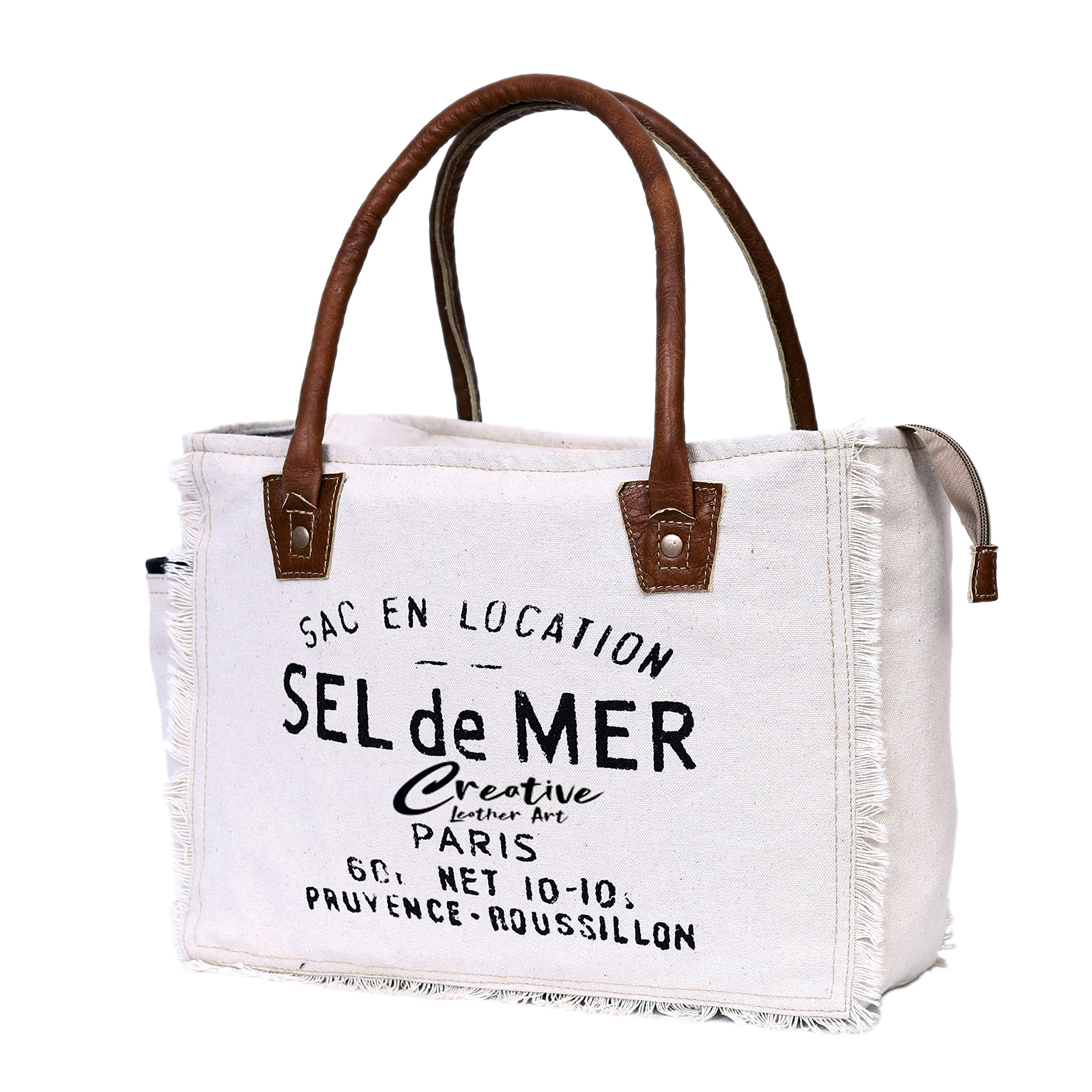 Foto 4 pulgar | Bolso Hobo Creative Leather Art Sel De Mer, Lona Para Mujer - Venta Internacional.