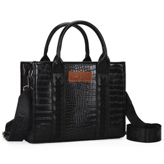 Foto 1 | Bolso De Mano Montana West Wrangler Para Mujer, Estampado De Cocodrilo Negro - Venta Internacional.