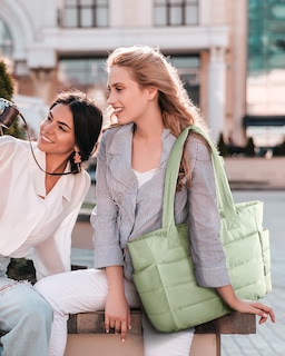 Foto 2 | Bolso De Mano Bagsmart, Ligero Y Acolchado, Con Compartimentos Para Mujer - Venta Internacional.