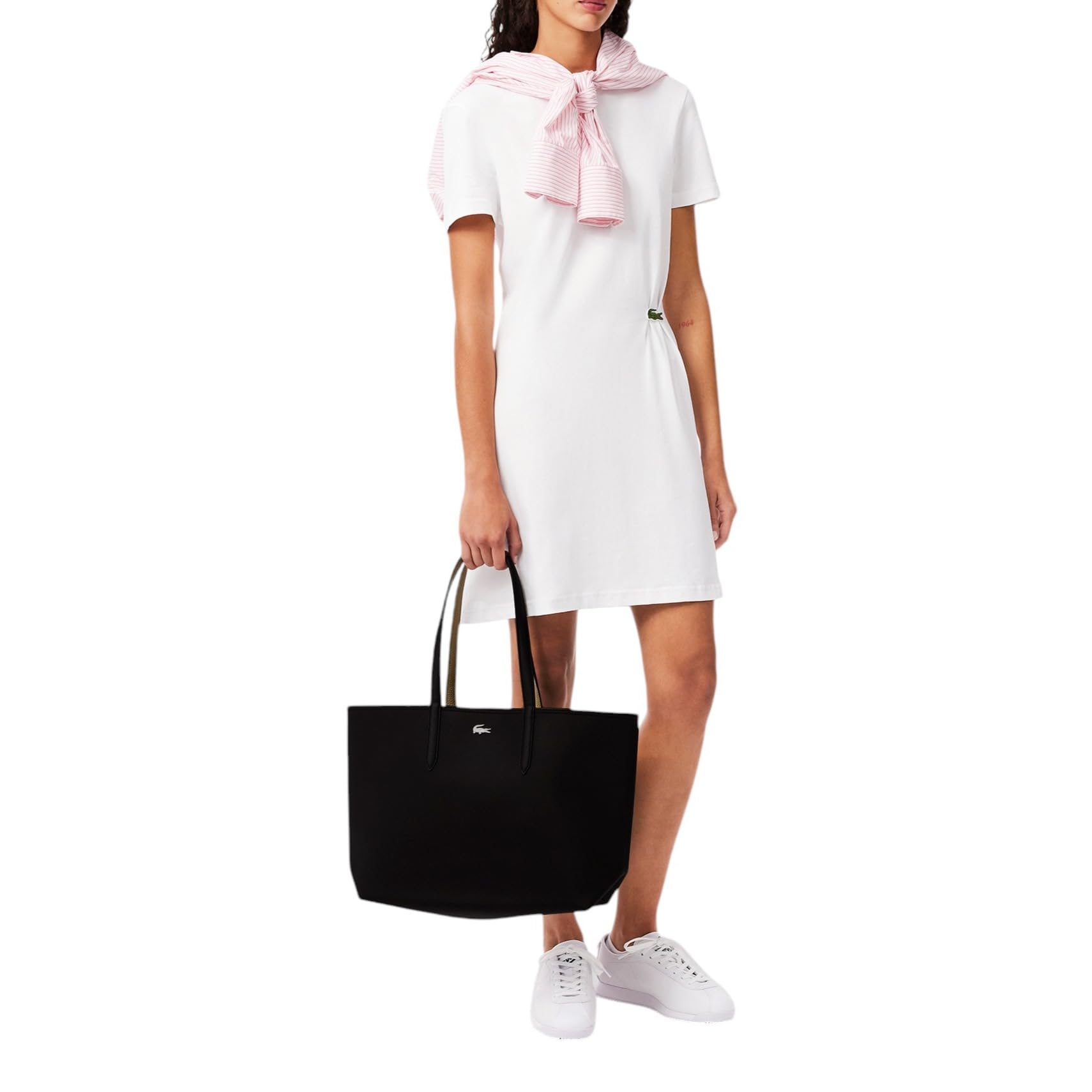 Foto 4 | Bolso De Mano Lacoste Anna Reversible Tuareg/grey Chine Para Mujer - Venta Internacional.