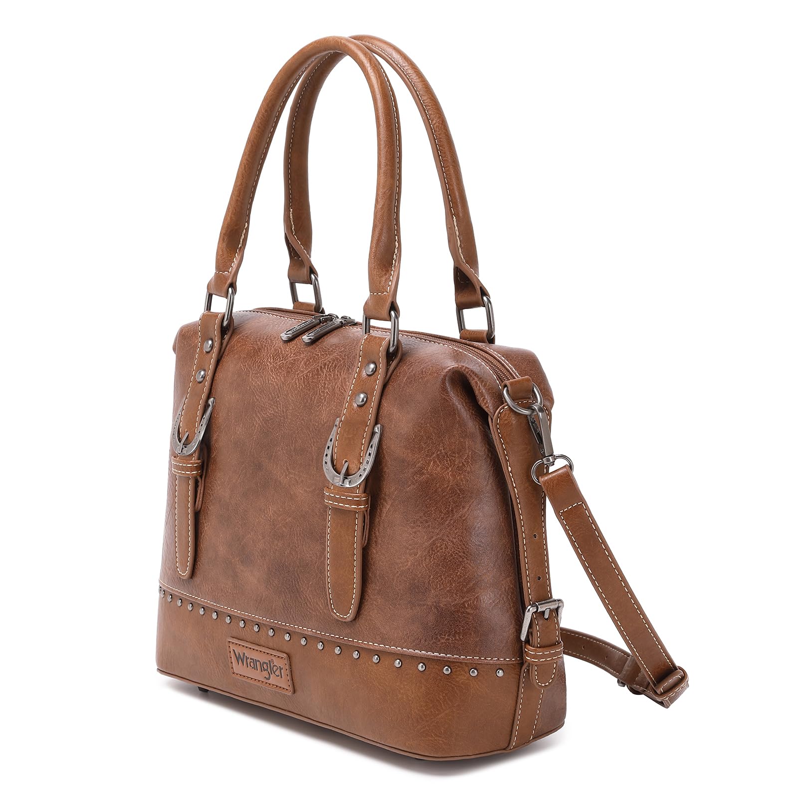 Foto 5 pulgar | Bolso Montana West Wrangler Doctor Bag Crazy Horse Leather - Venta Internacional.