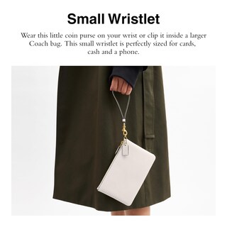 Foto 2 | Wristlet Coach Small B4/piel Granulada Pulida A La Tiza - Venta Internacional.