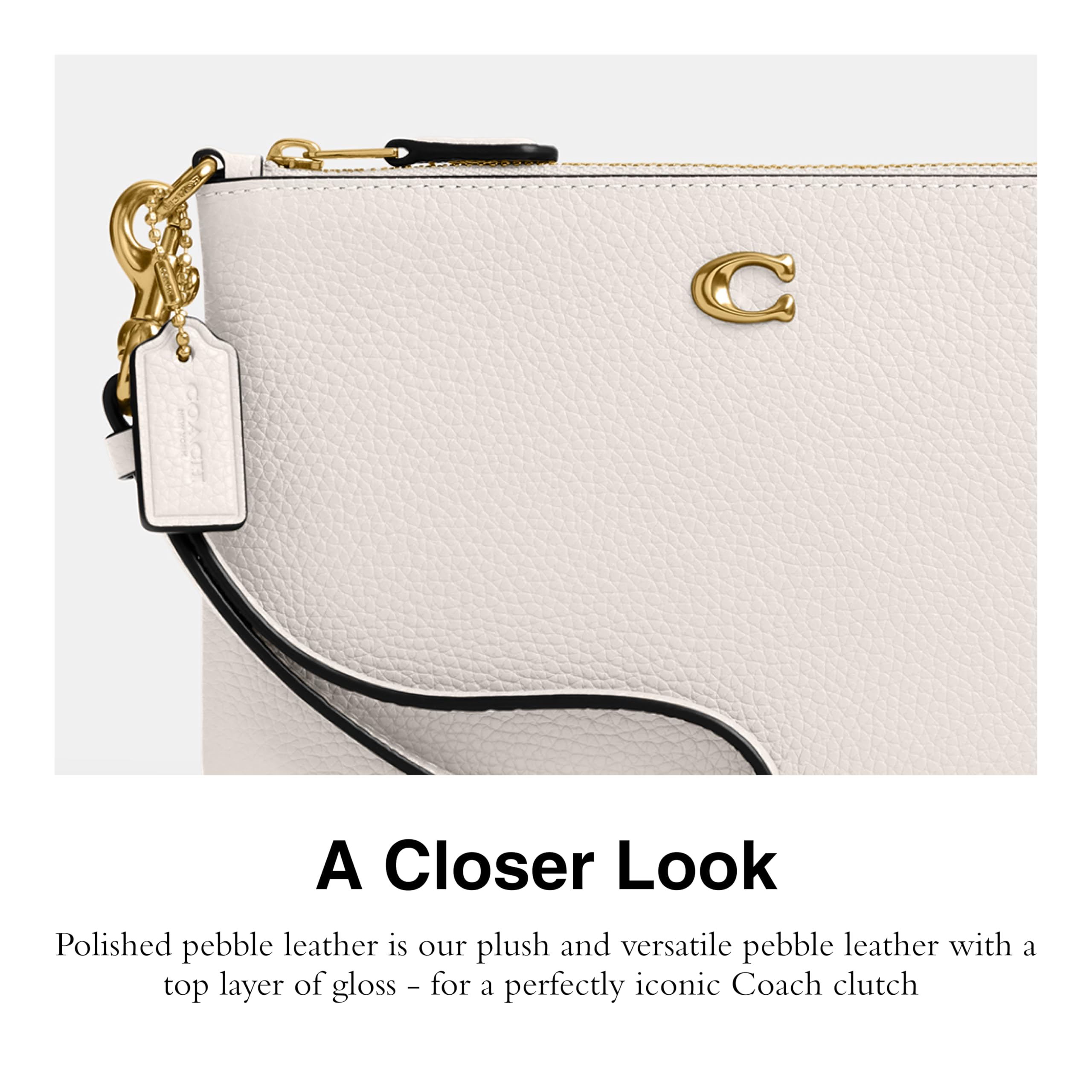 Foto 5 pulgar | Wristlet Coach Small B4/piel Granulada Pulida A La Tiza - Venta Internacional.
