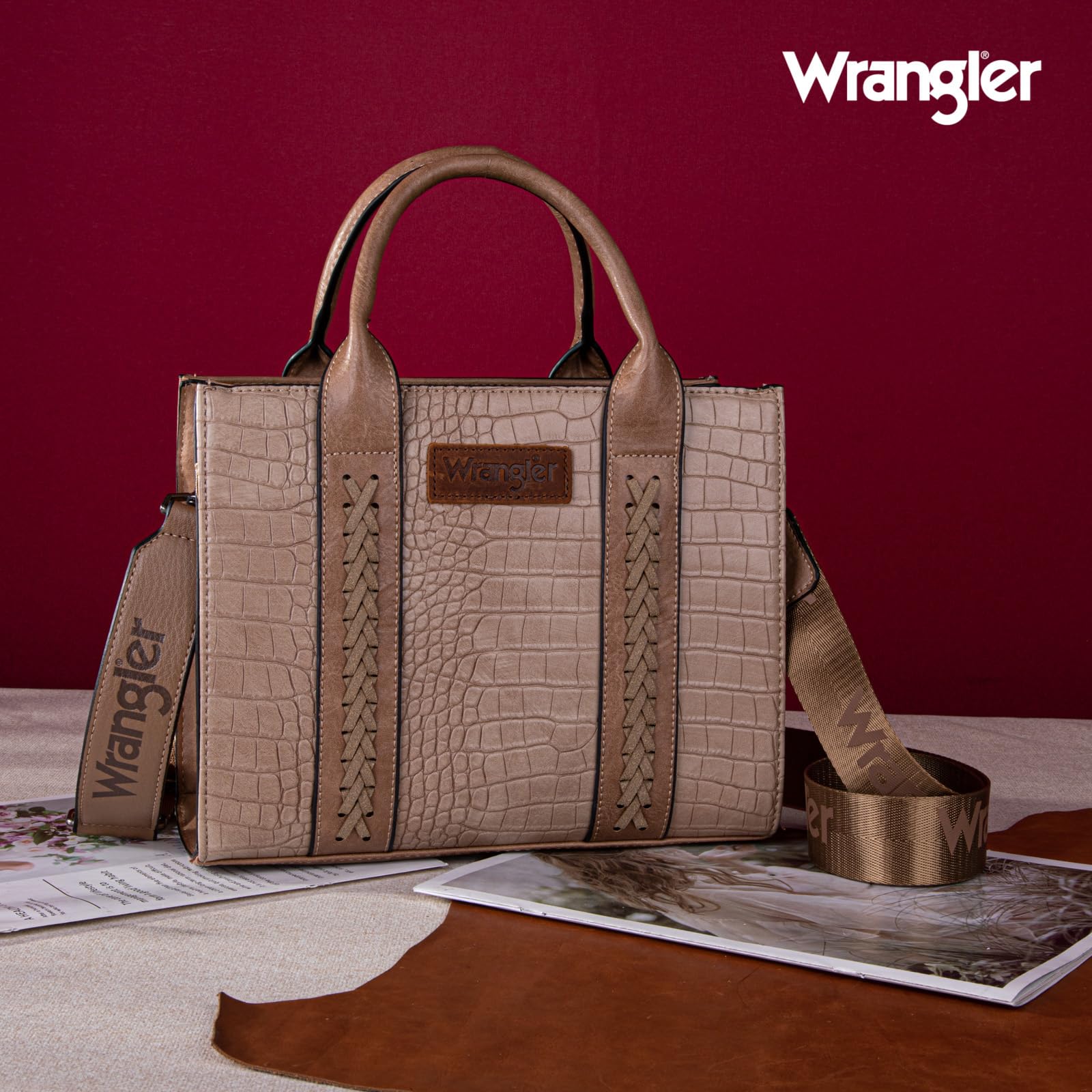 Foto 4 pulgar | Bolso De Mano Montana West Wrangler Con Estampado De Cocodrilo Para Mujer - Venta Internacional.
