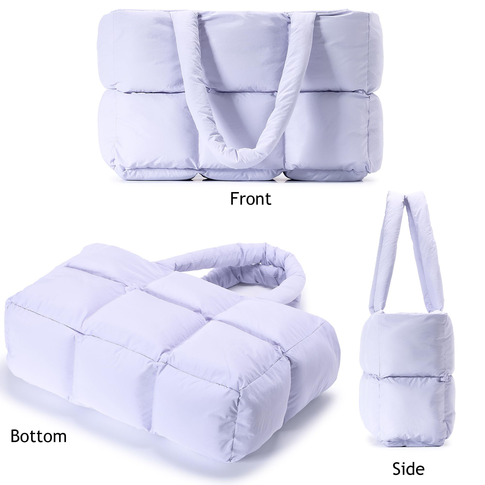 Foto 5 pulgar | Bolso De Mano Herald Puffer Para Mujer, Grande, Acolchado, Puffy Cloud, Morado - Venta Internacional.