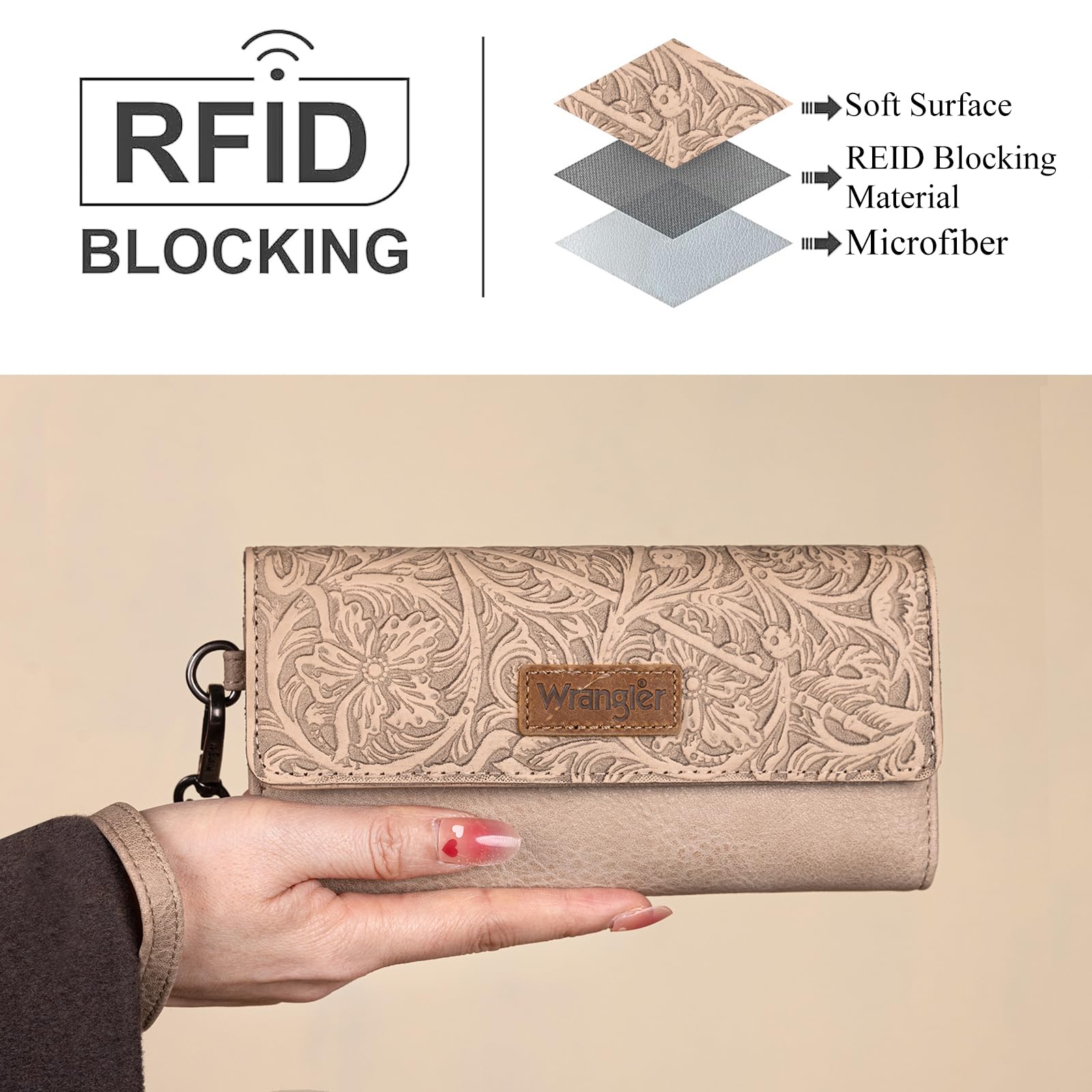 Foto 4 pulgar | Cartera Montana West Wrangler De Piel Vegana Color Albaricoque Para Mujer - Venta Internacional.