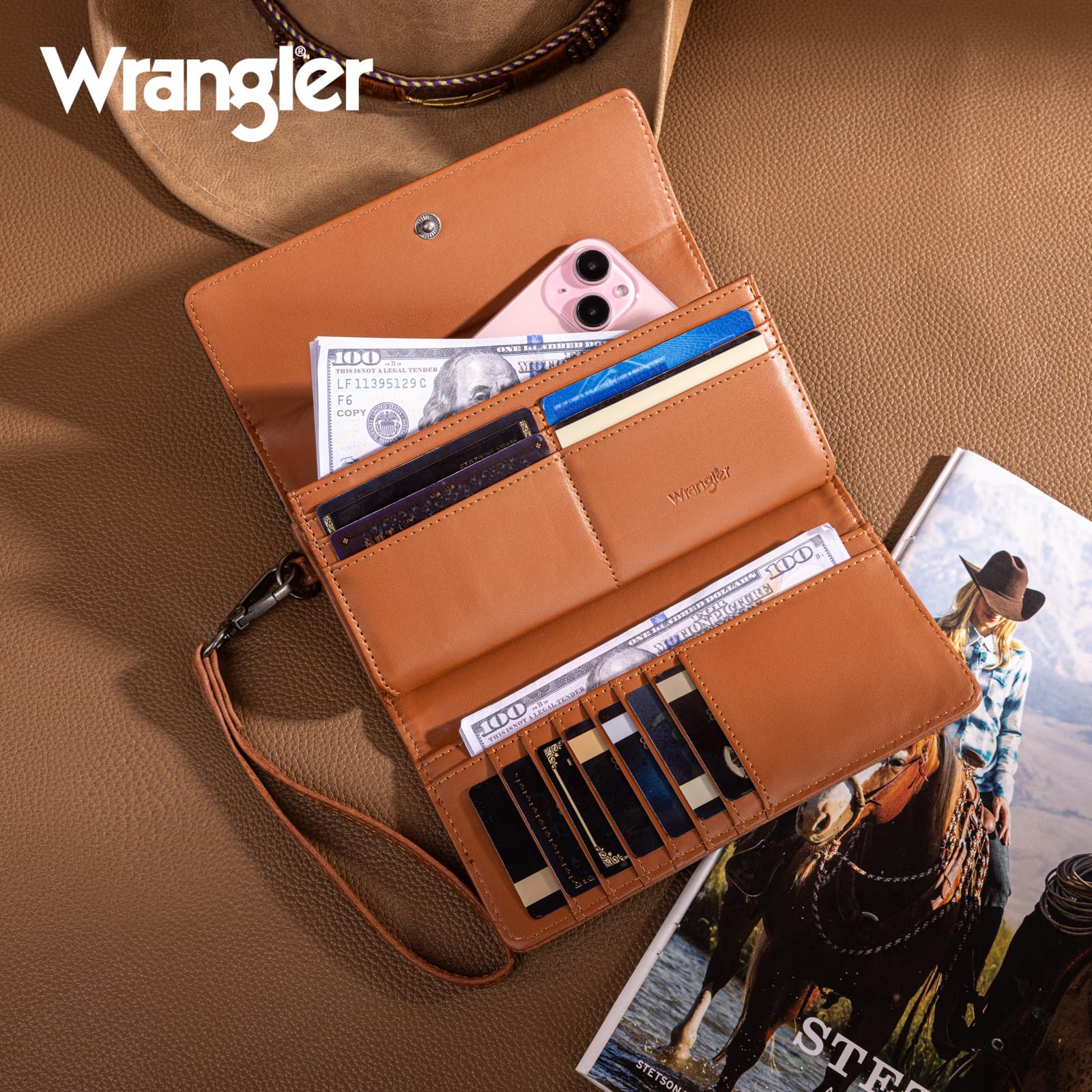 Foto 3 pulgar | Cartera Montana West Wrangler Tooling Brown Para Mujer - Venta Internacional.