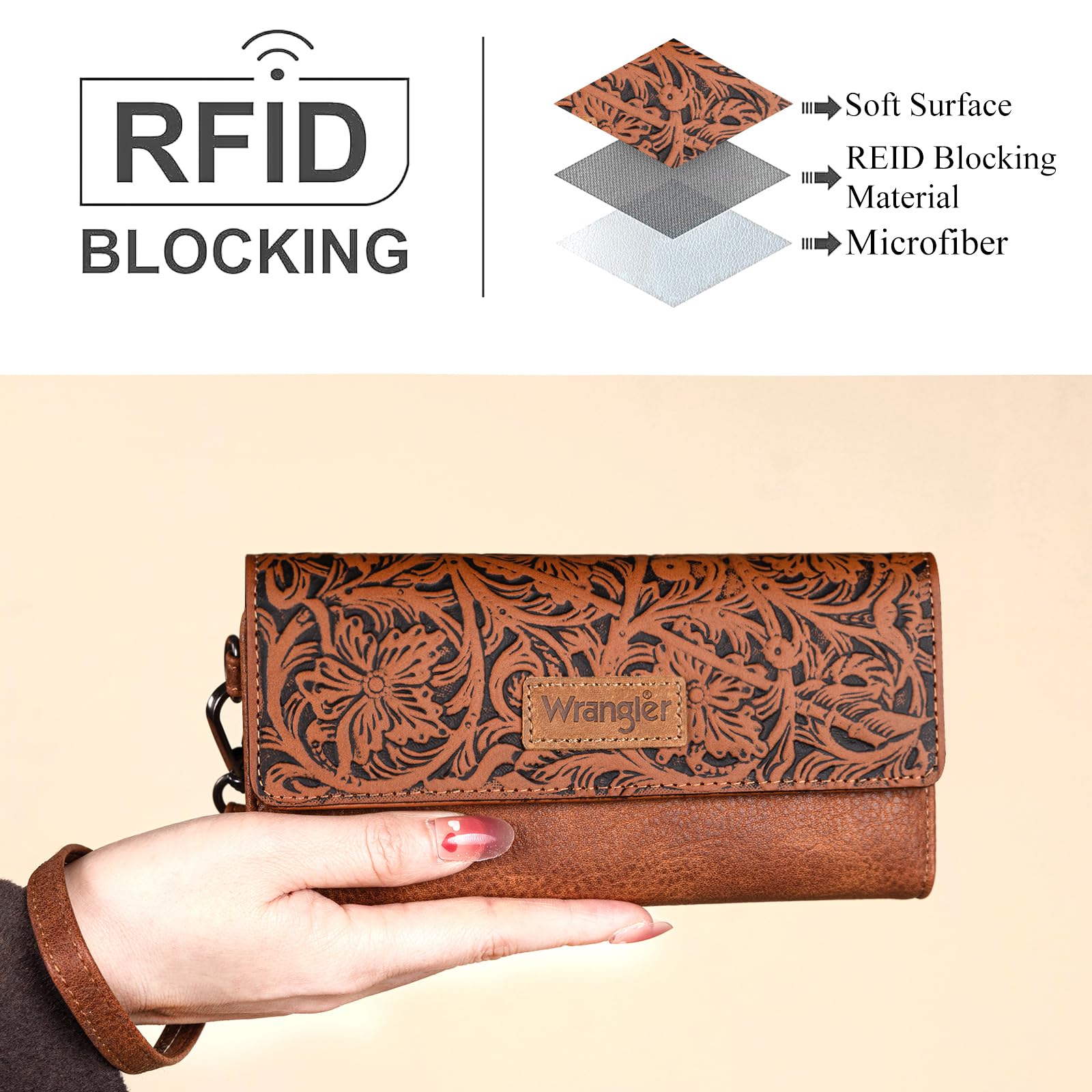 Foto 4 pulgar | Cartera Montana West Wrangler Tooling Brown Para Mujer - Venta Internacional.