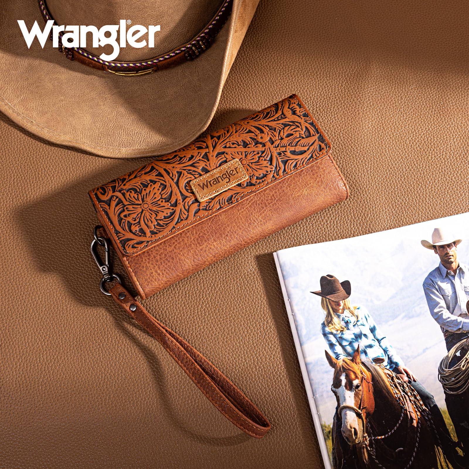 Foto 7 pulgar | Cartera Montana West Wrangler Tooling Brown Para Mujer - Venta Internacional.