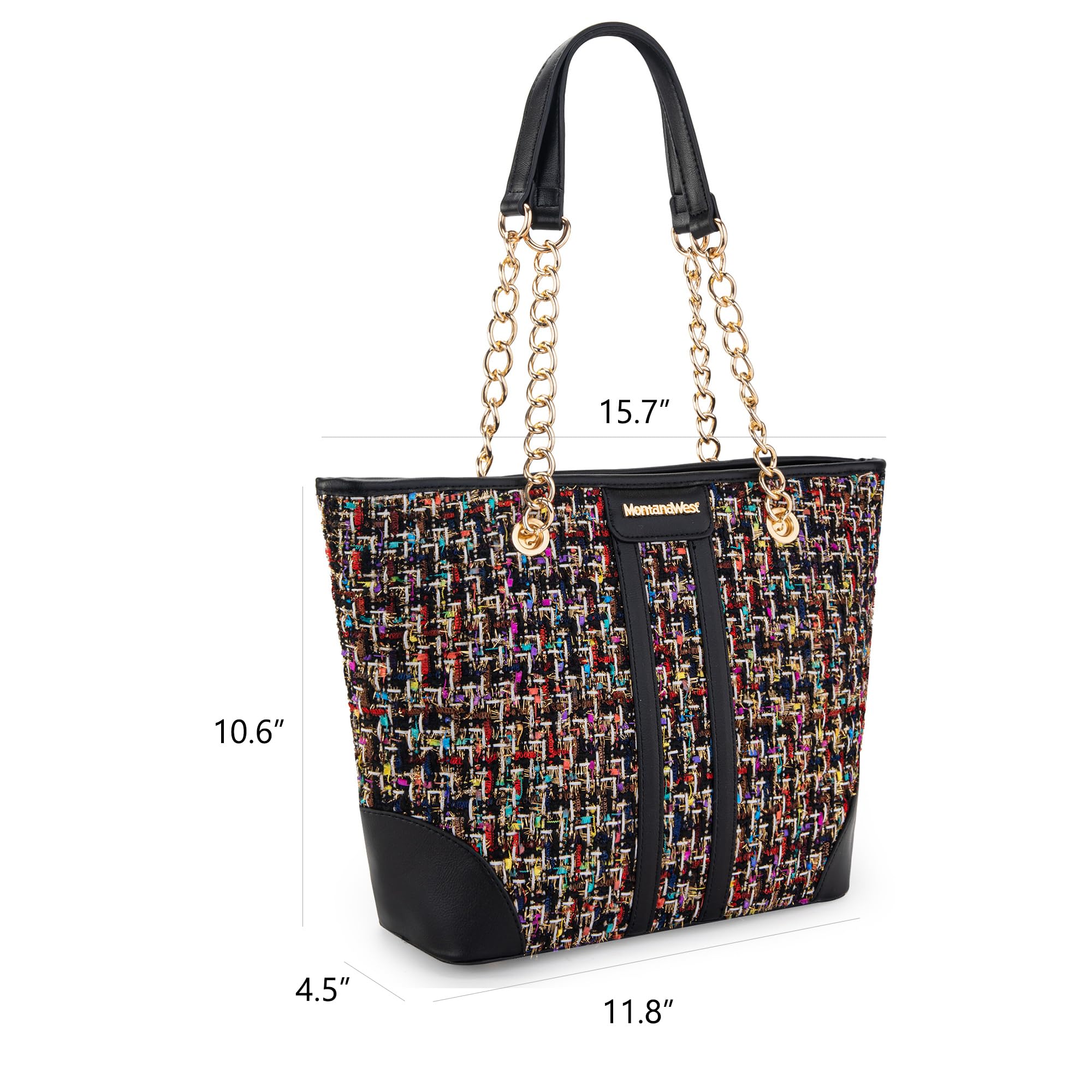 Foto 5 pulgar | Bolso De Mano Montana West Mwc-291bk Para Mujer Con Correa De Cadena - Venta Internacional.
