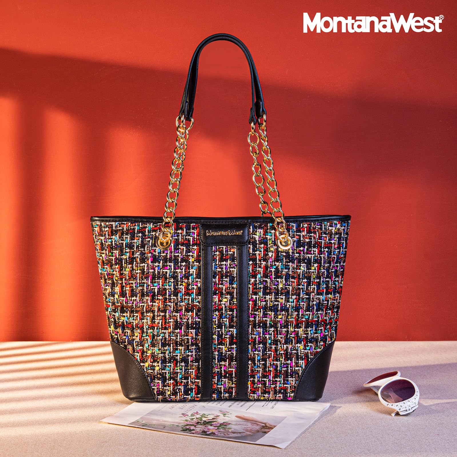 Foto 7 pulgar | Bolso De Mano Montana West Mwc-291bk Para Mujer Con Correa De Cadena - Venta Internacional.