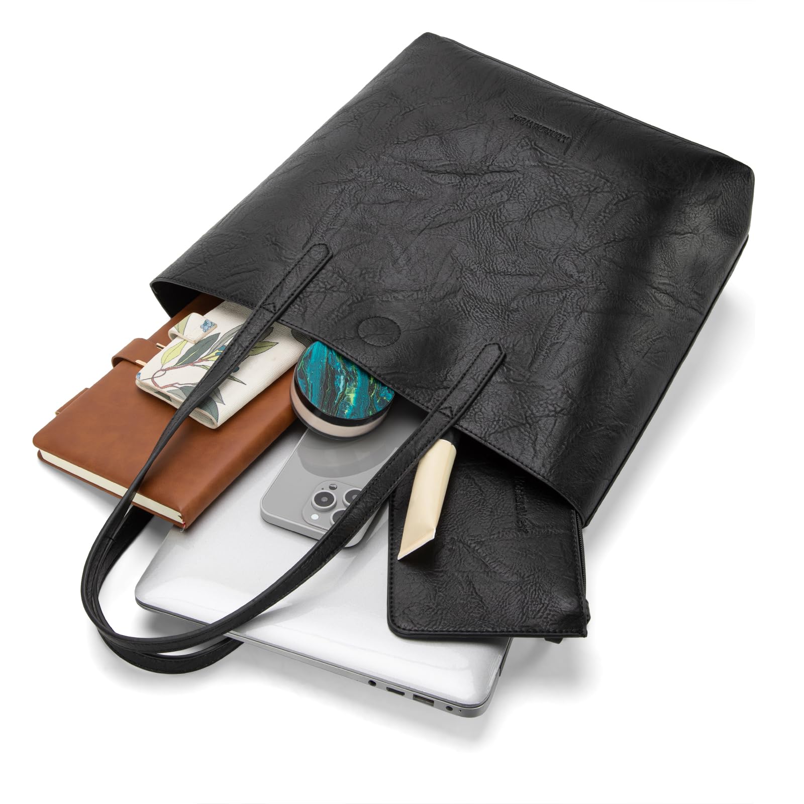 Foto 4 pulgar | Bolso De Mano Montana West Soft Hobo De Piel Vegana Mwc-376bk - Venta Internacional.