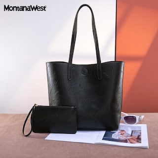 Foto 6 | Bolso De Mano Montana West Soft Hobo De Piel Vegana Mwc-376bk - Venta Internacional.