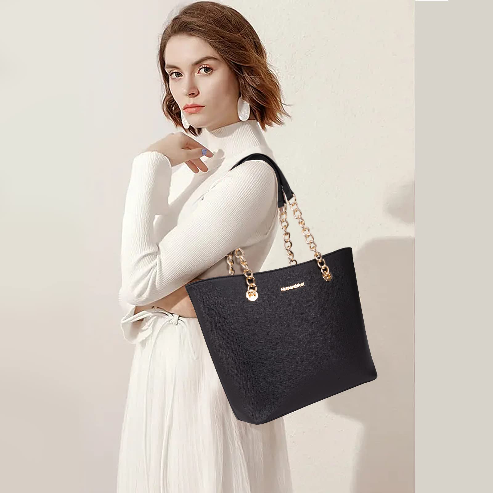 Foto 2 | Bolso De Mano Montana West Mwc-039abk Para Mujer En Piel Sintética - Venta Internacional.