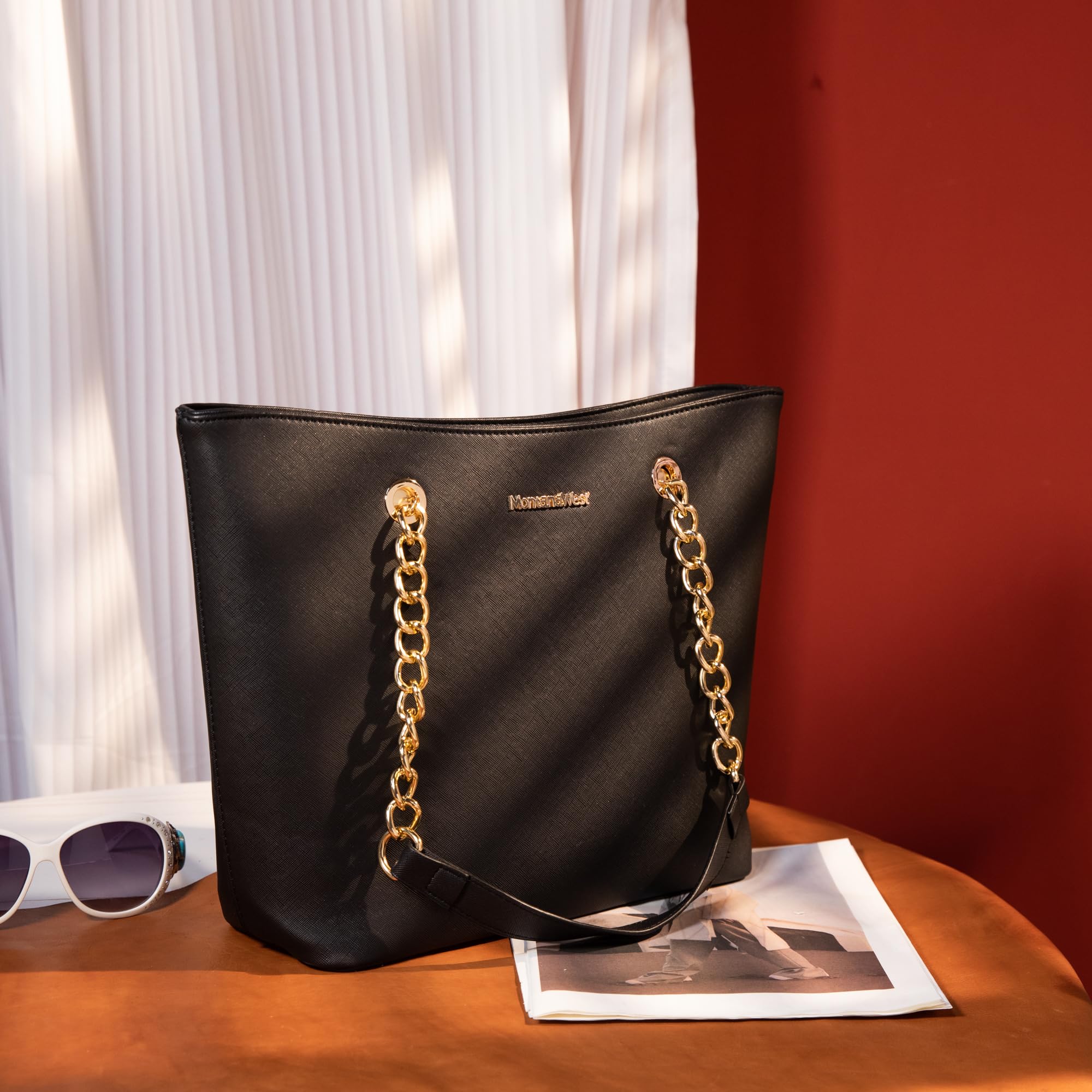 Foto 4 pulgar | Bolso De Mano Montana West Mwc-039abk Para Mujer En Piel Sintética - Venta Internacional.