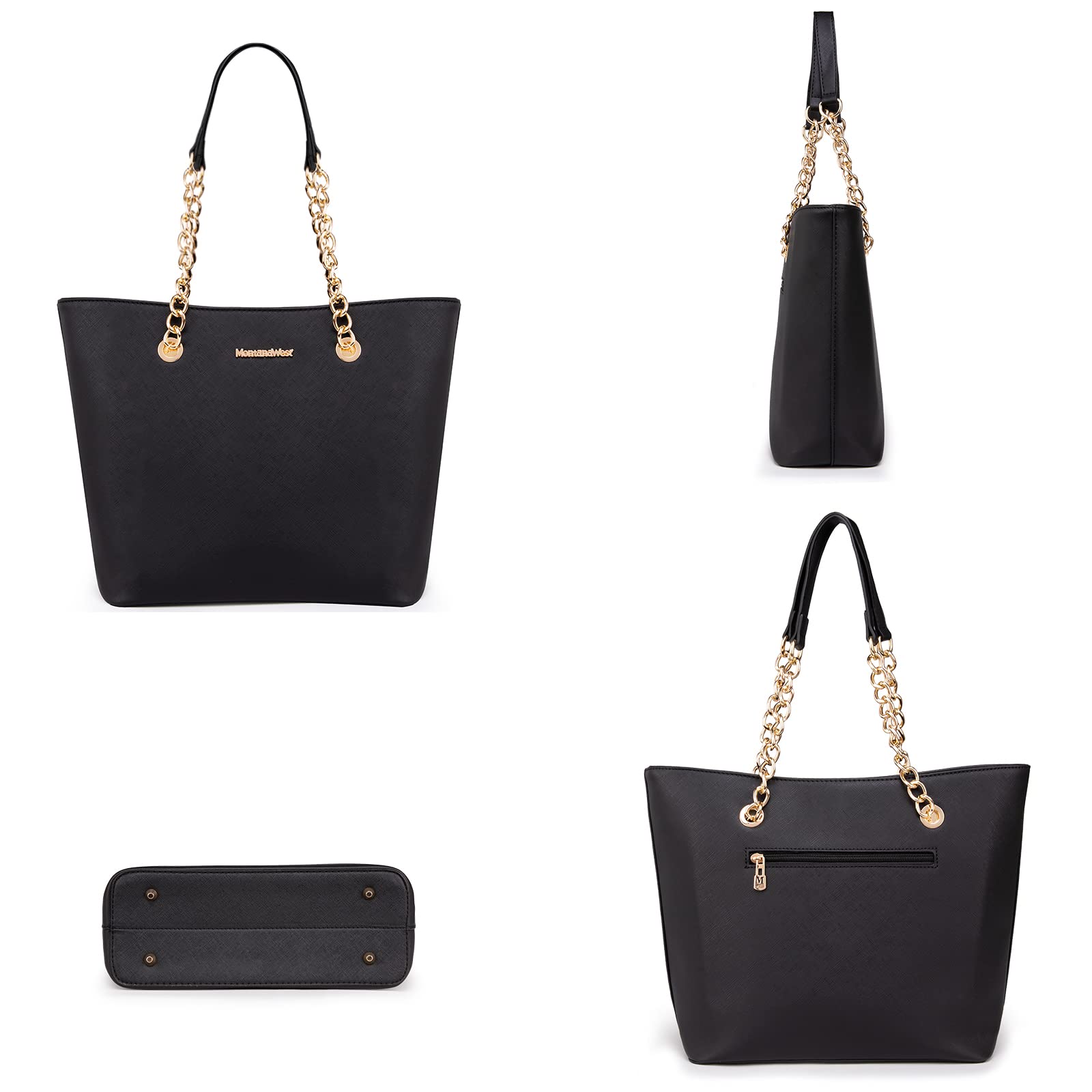 Foto 4 | Bolso De Mano Montana West Mwc-039abk Para Mujer En Piel Sintética - Venta Internacional.