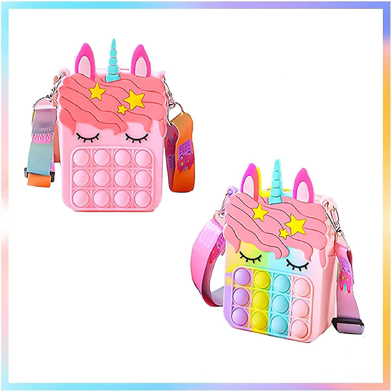 Monederos Pop Unicorn, 2 Paquetes Para Niñas, Juguetes A La Moda - Venta Internacional.
