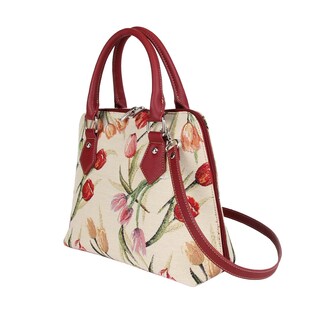 Foto 2 | Bolso Signare Tapestry Tulipanes Con Flor Blanca Para Mujer - Venta Internacional.
