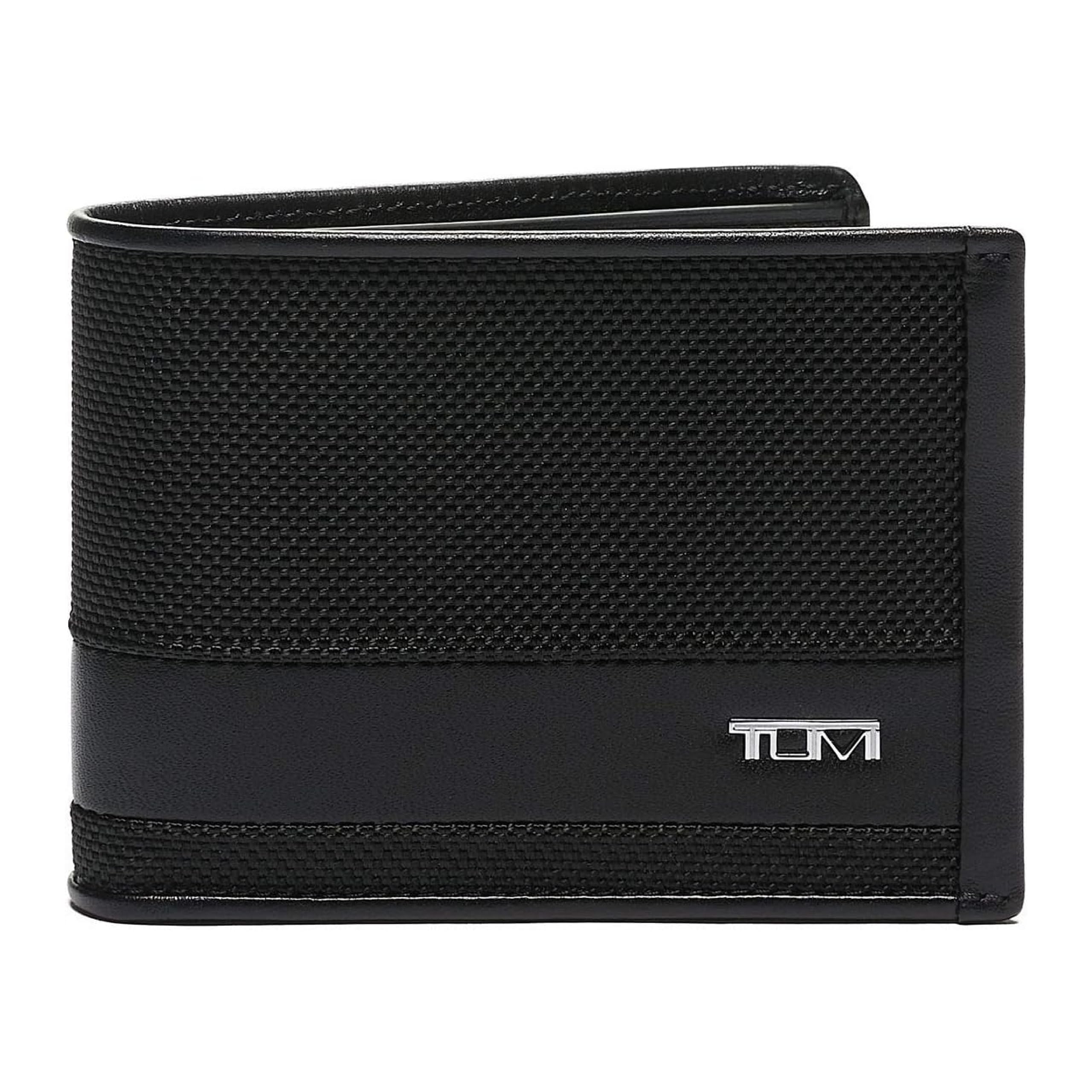 Cartera Tumi Alpha De Nailon Balístico Con Doble Pliegue, Color Negro - Venta Internacional.