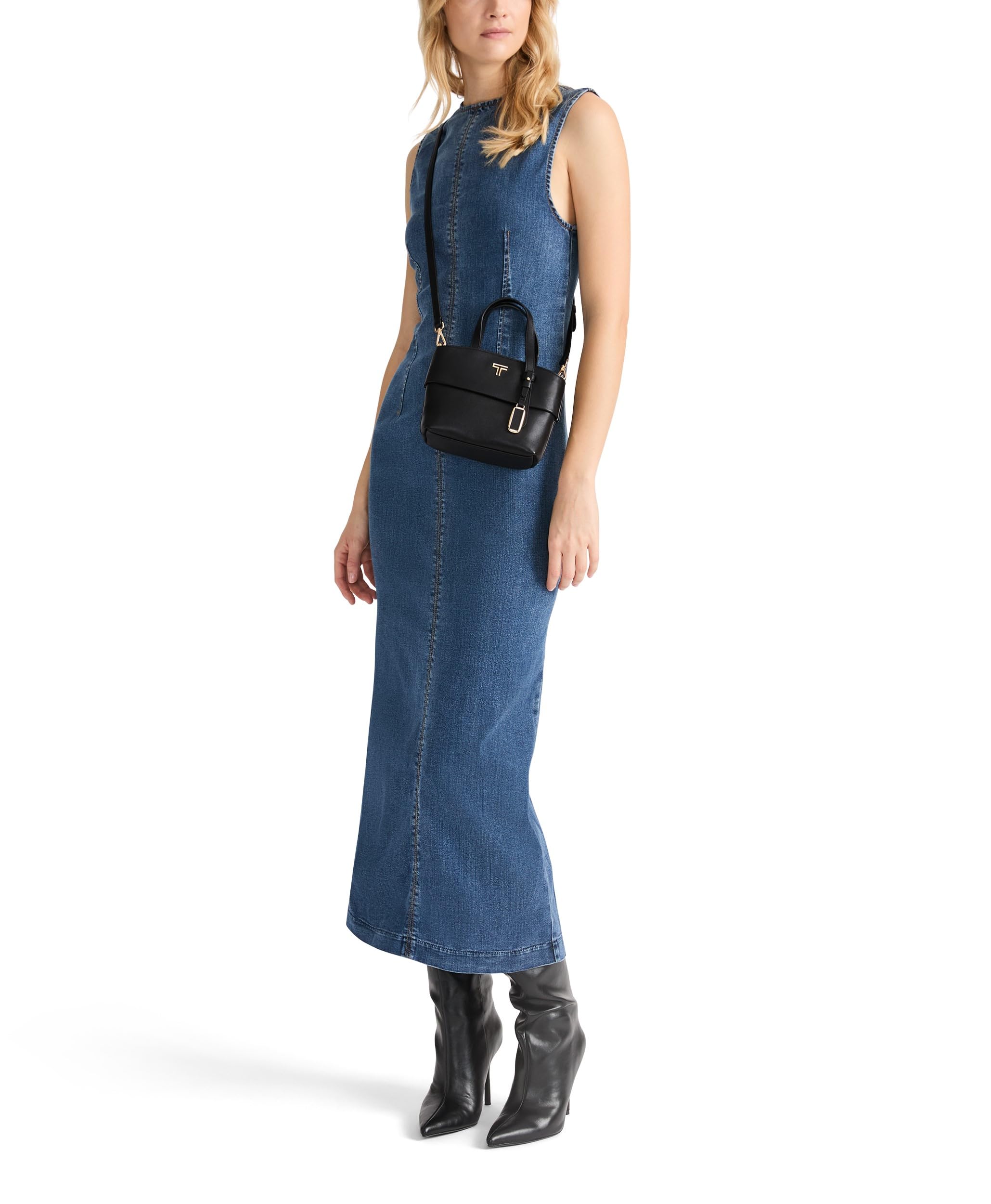 Foto 6 | Bolso De Mano Tumi Voyageur Mia Mini Negro/dorado Claro Para Mujer - Venta Internacional.