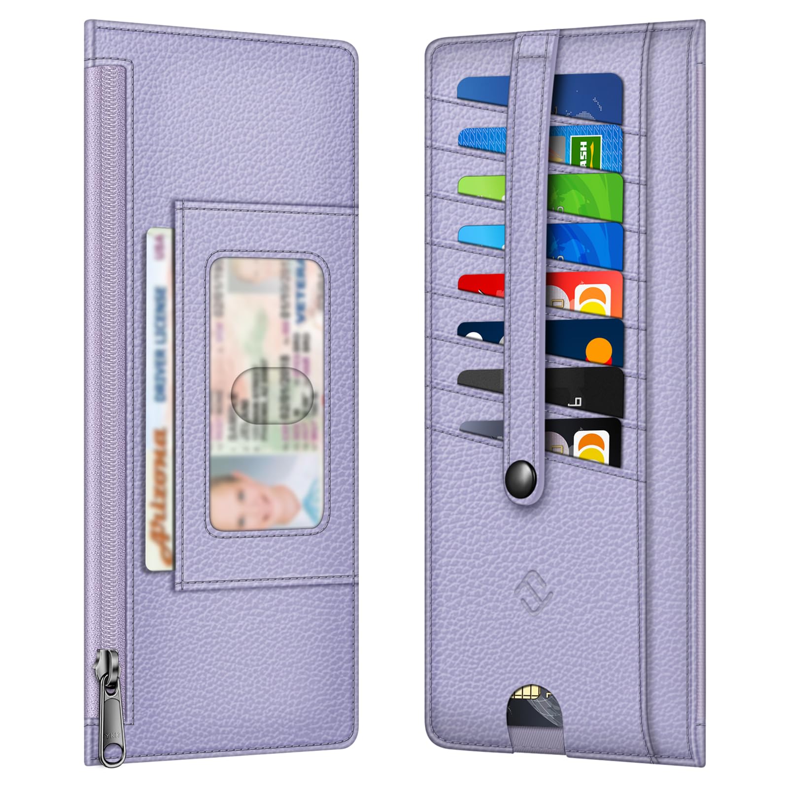 Tarjetero Fintie Slim Con Bloqueo Rfid, Color Lila - Venta Internacional.