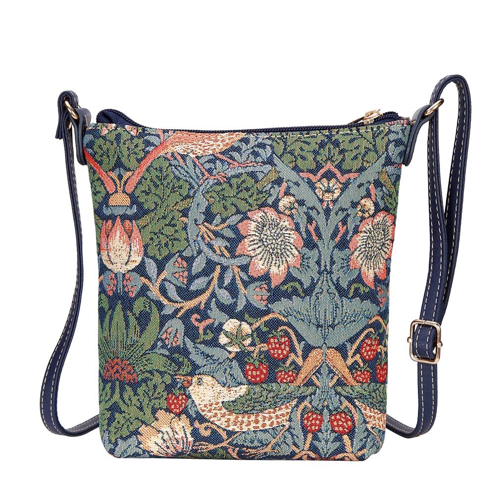 Bandolera Signare Tapestry Small Para Mujer, Diseño Azul - Venta Internacional.