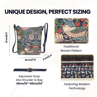 Foto 5 | Bandolera Signare Tapestry Small Para Mujer, Diseño Azul - Venta Internacional.