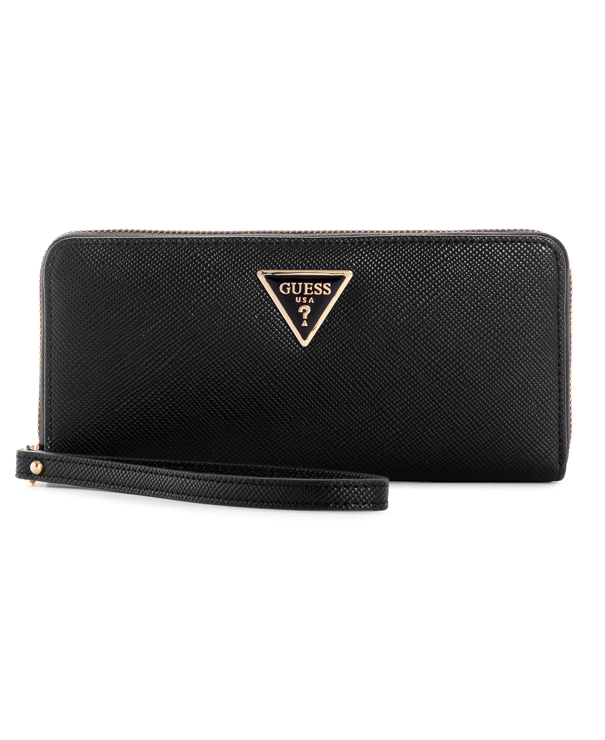 Foto 2 pulgar | Cartera Guess Laurel Grande Con Cremallera Redonda Negra Para Mujer - Venta Internacional.