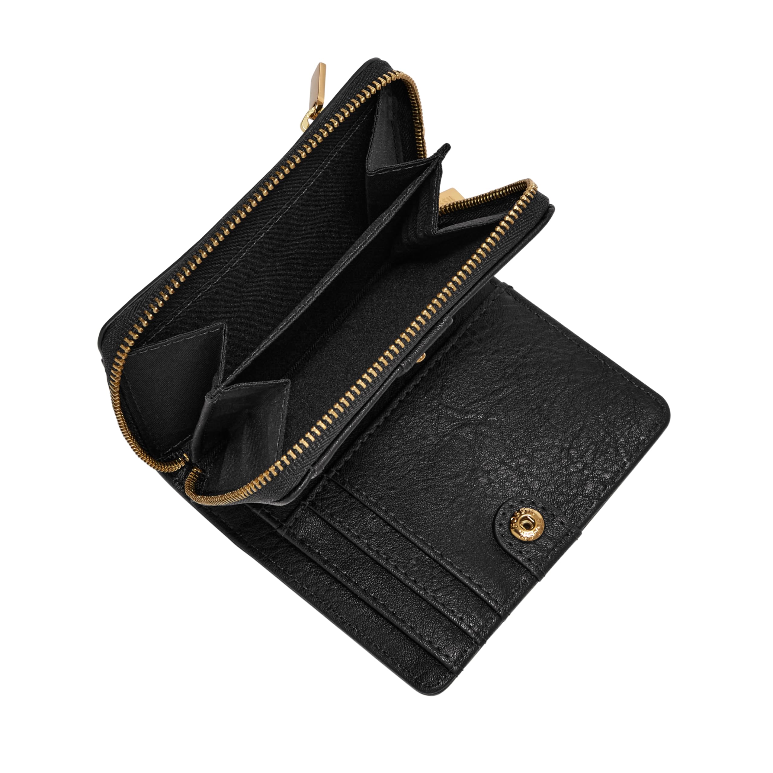 Foto 3 pulgar | Cartera Fossil Logan De Piel Con Bloqueo Rfid Para Mujer Negra - Venta Internacional.