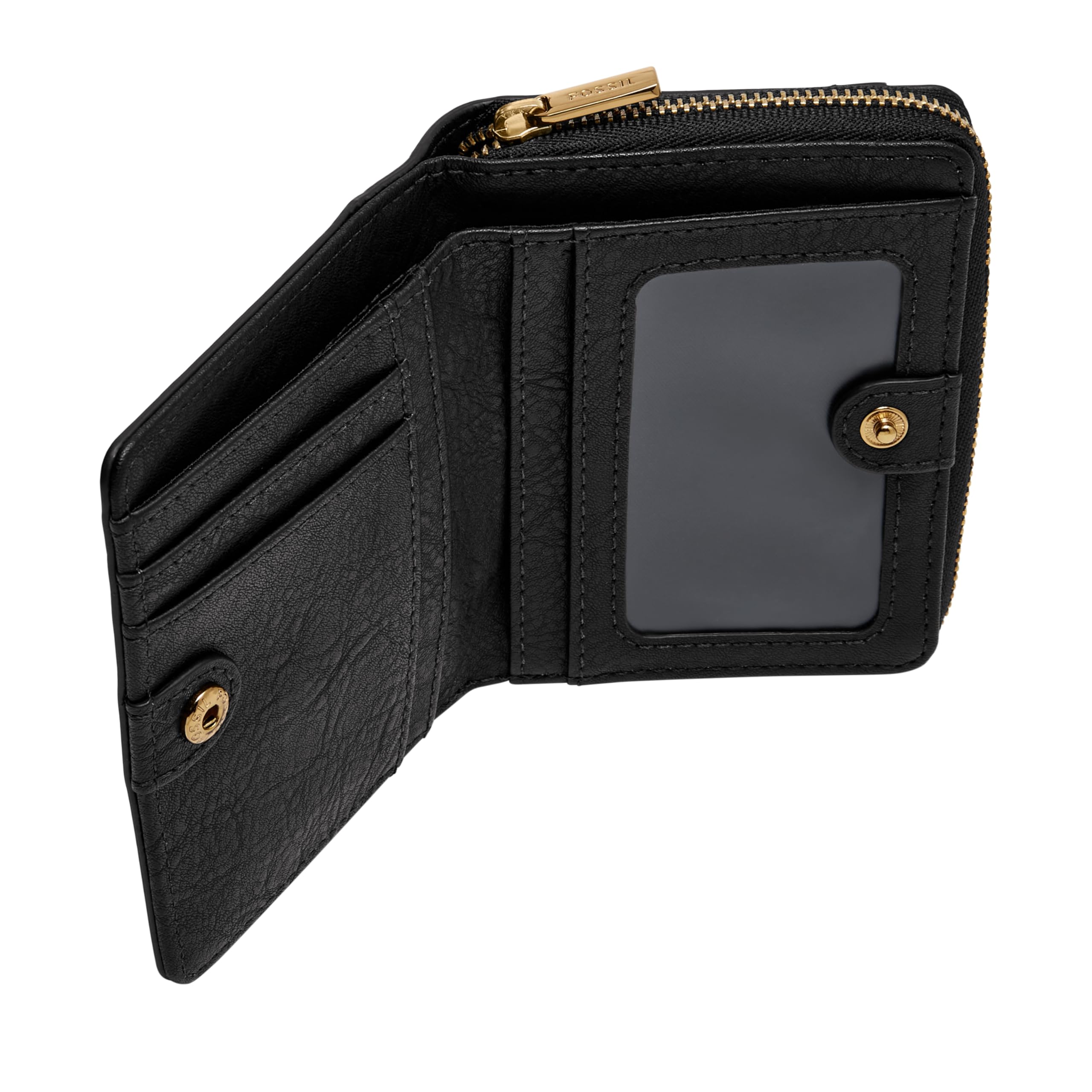 Foto 4 pulgar | Cartera Fossil Logan De Piel Con Bloqueo Rfid Para Mujer Negra - Venta Internacional.