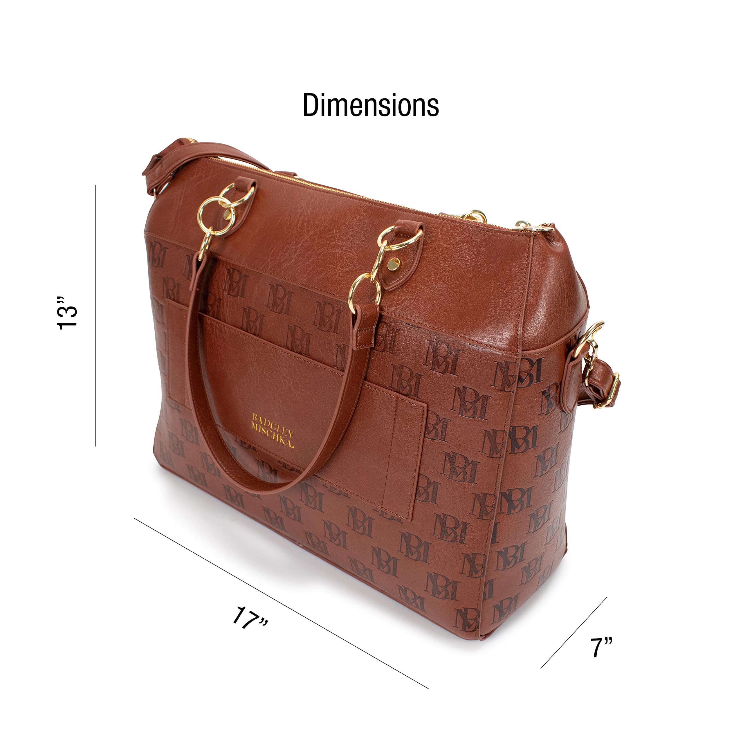 Foto 5 pulgar | Bolso Badgley Mischka Madalyn De Piel Vegana Para Viaje, Color Canela - Venta Internacional.