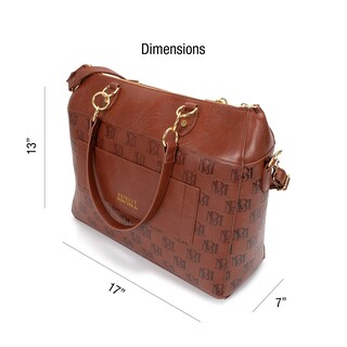 Foto 4 | Bolso Badgley Mischka Madalyn De Piel Vegana Para Viaje, Color Canela - Venta Internacional.