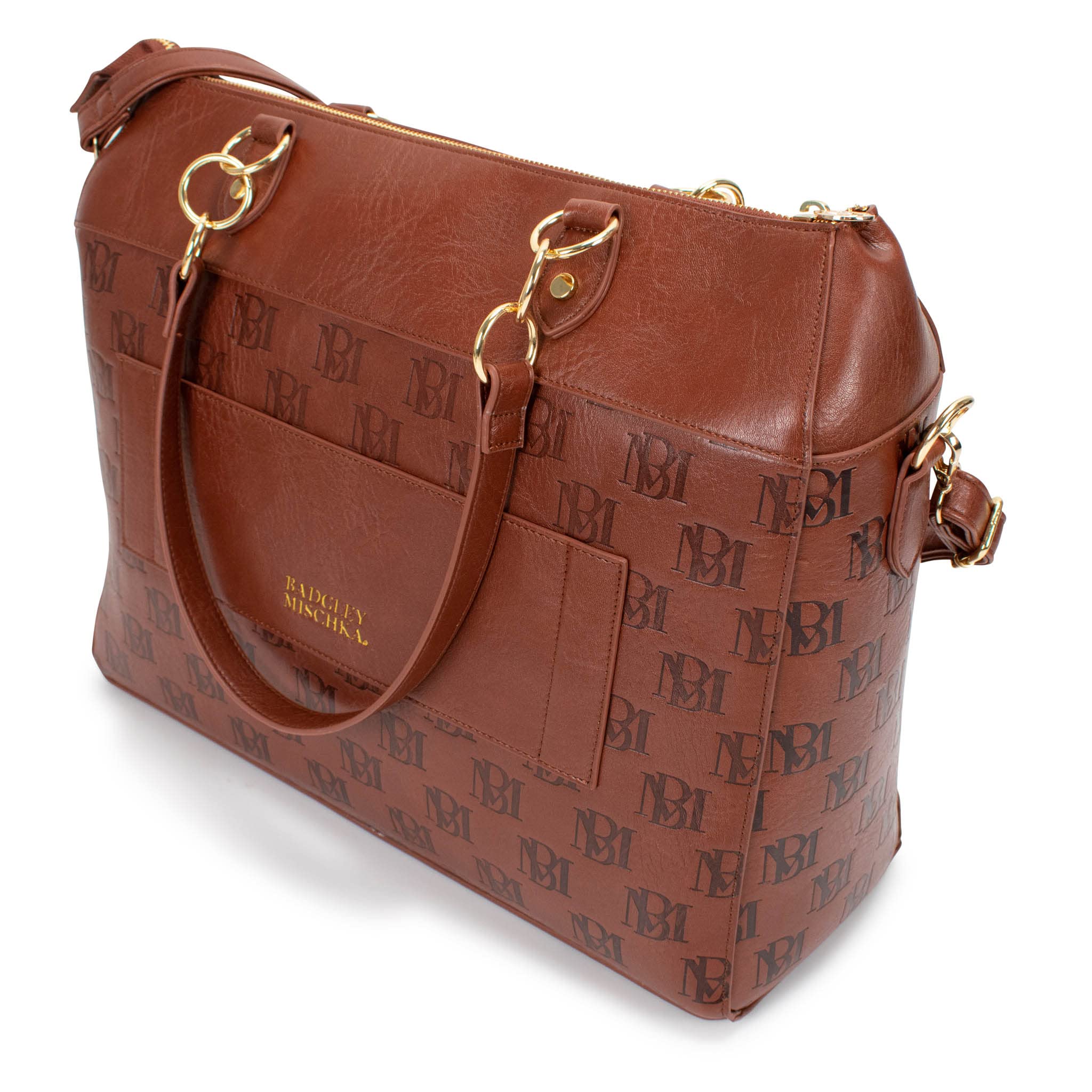 Foto 7 pulgar | Bolso Badgley Mischka Madalyn De Piel Vegana Para Viaje, Color Canela - Venta Internacional.