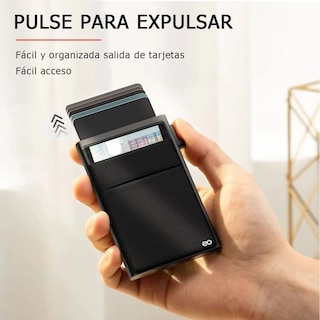 Foto 3 | Cartera Antirrobo Con Tarjetero Metálico Rfid Eo Safe Imports Esi-19384 Negro