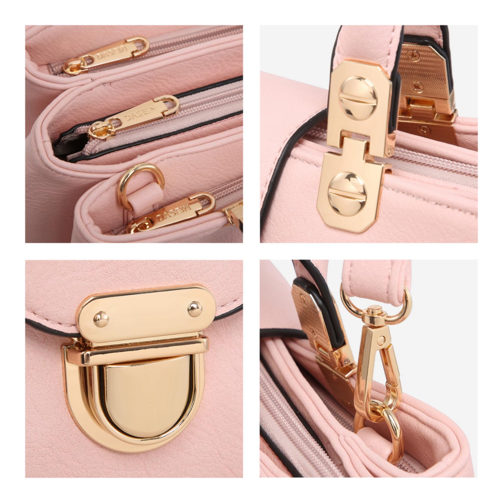 Foto 7 pulgar | Bolso Dasein De Piel Vegana Con Asa En La Parte Superior - Venta Internacional.