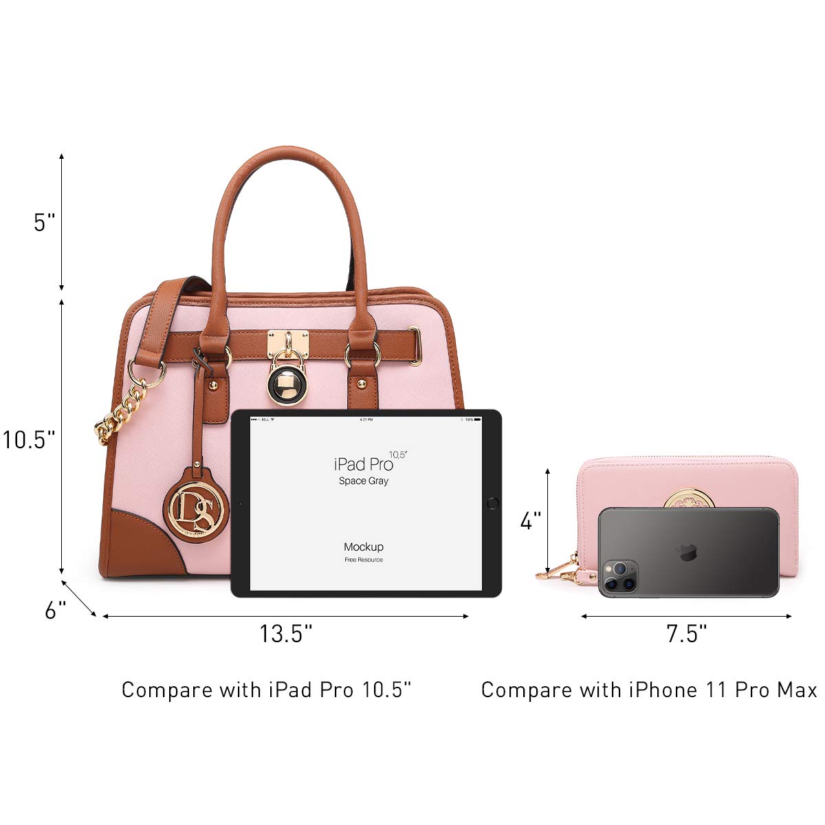 Foto 7 pulgar | Bolso De Mano Dasein De Diseñador Para Mujer Con Cartera A Juego - Venta Internacional.