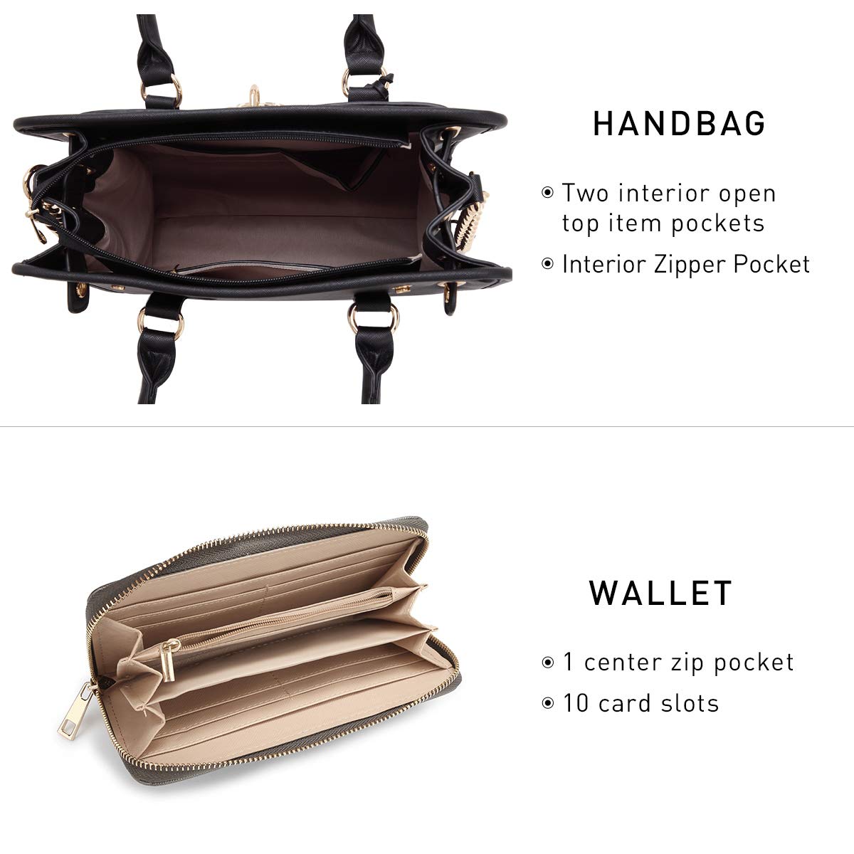 Foto 5 | Bolso De Mano Dasein De Piel Vegana Bicolor Para Mujer - Venta Internacional.